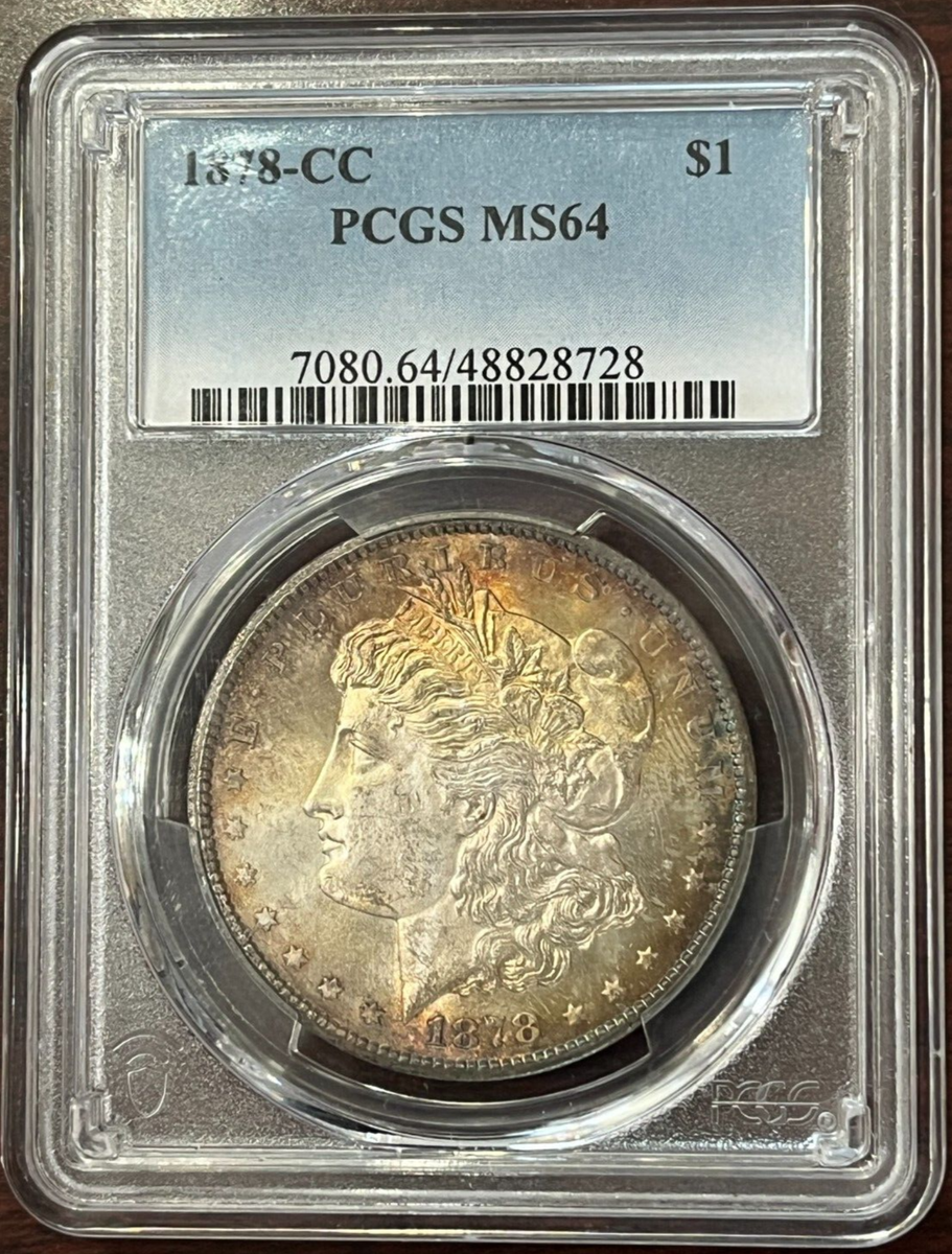 1878-CC Morgan Dollar - VAM-9 - MS64 - PCGS Amazing Toning | eBay