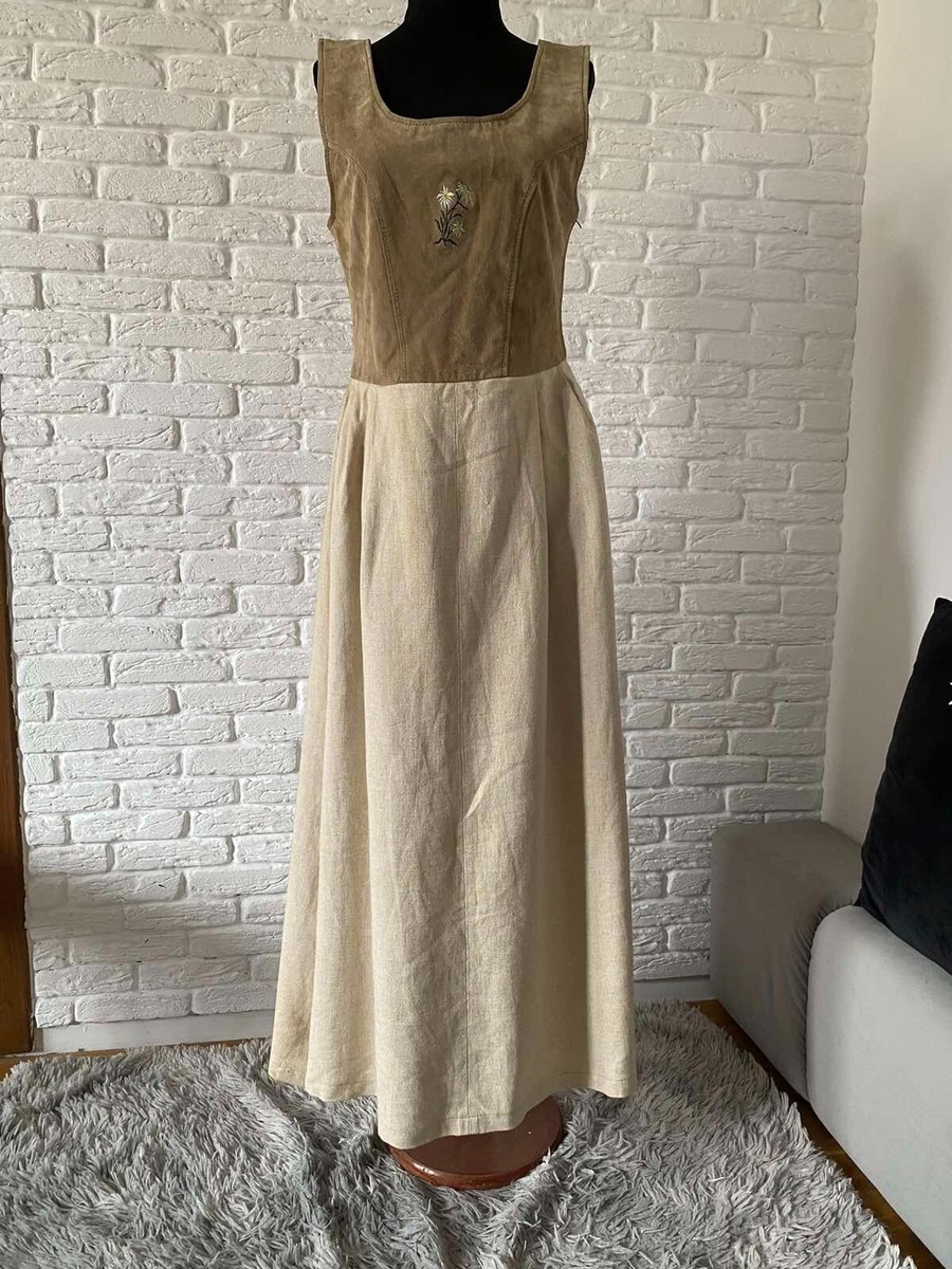 dirndl dress brown Pork Velour Beige Tyrol Oktoberfest Size 38 Chinese cheongsam satin - DressLength_Mini Enveloped in the timeless Color:Other