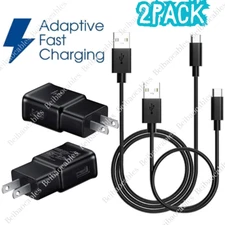2 Pack For Samsung Galaxy A51 A14 A13 5G A03S A12 15W Fast Charger & USB-C Cable