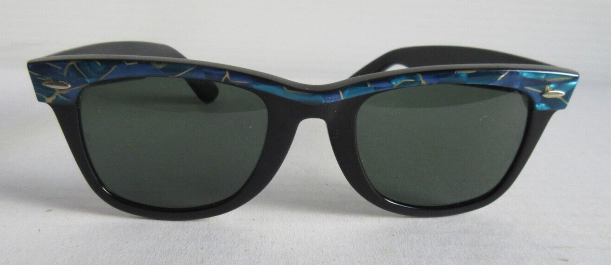 Vintage B&L Bausch & Lomb Ray Ban Wayfarer W1086 WWAR Blue