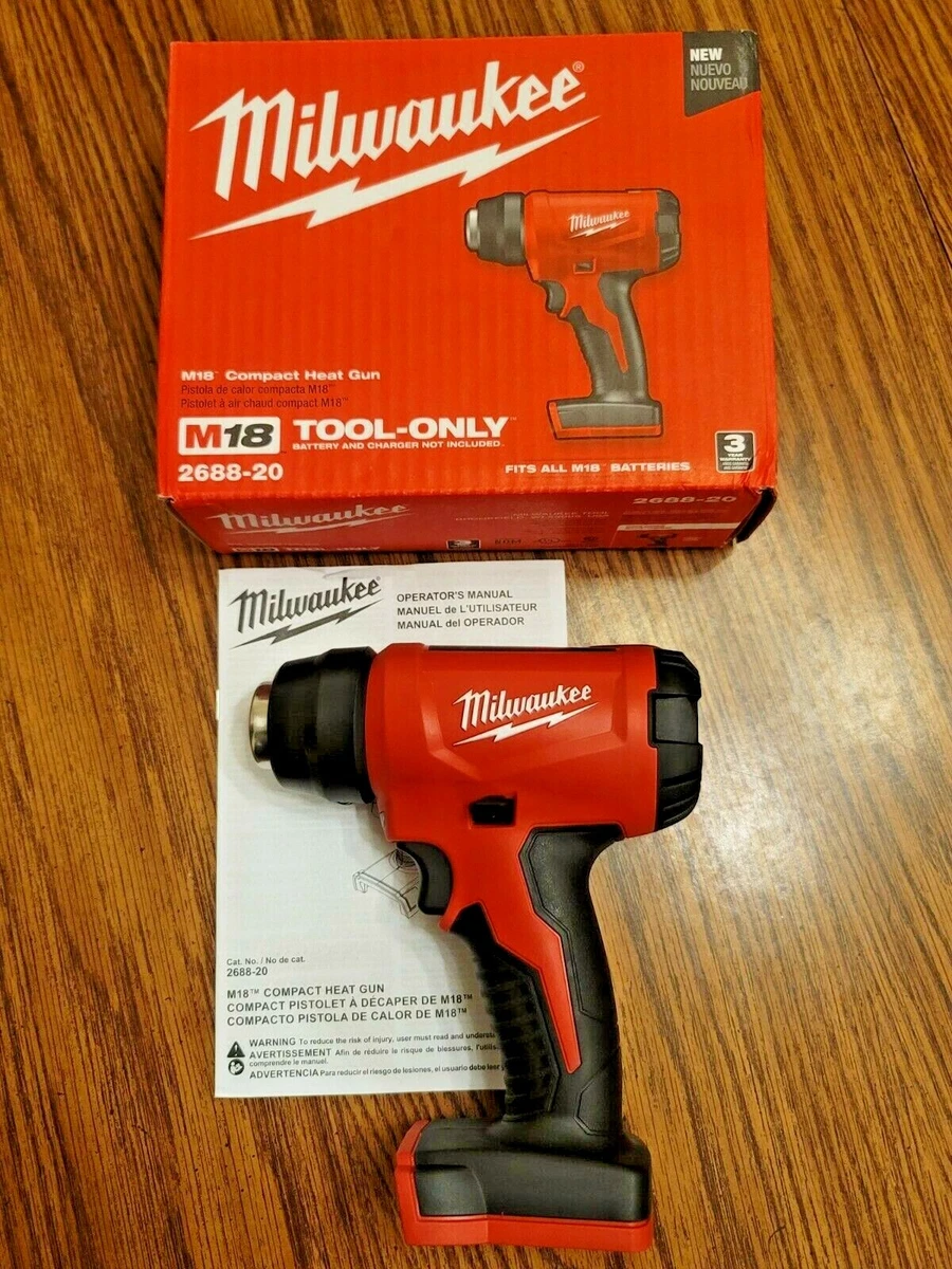 New Milwaukee M18 Cordless Compact Heat Gun Bare Tool #2688-20