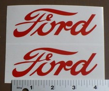 Red FORD DECAL for Gray Pedal Tractor Wagon or Implements, 4" x 1-3/8" FP113
