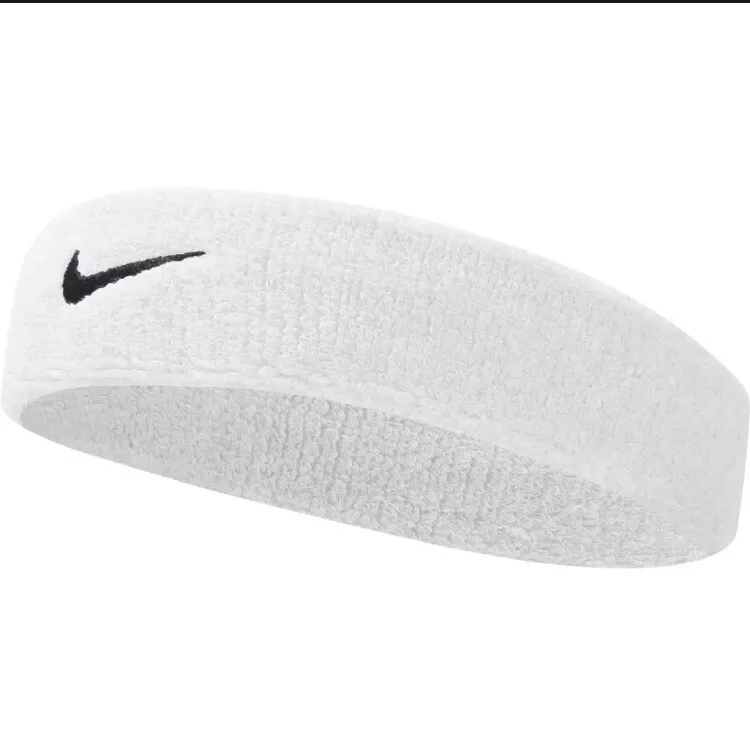 NEW Nike Swoosh Headband Sweat Band White Headband Tennis Fitness Jogging  Sports