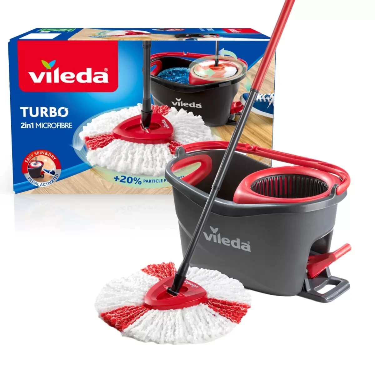 DLAIMI Tête De Vadrouille De Remplacement,Base,Manche Compatible Avec Vileda Turbo 3-en-1 La Vadrouille En Microfibre,Housse De Tête De Vadrouille Triangulaire Et Manche De Vadrouille