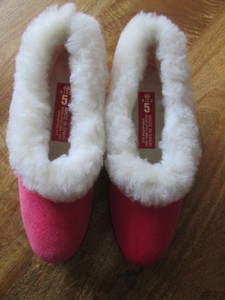 full fur collar slippers