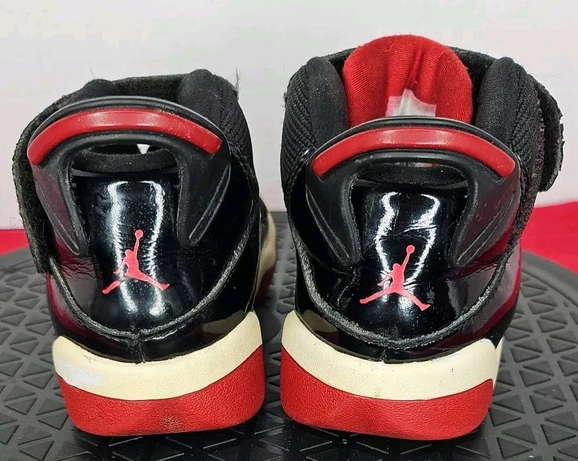 Nike Air Jordan 6 Rings TD Bred Two3 Shoes Black Red 323420-062 Toddler 9C thumbnail 7