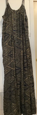NEW Tanoa Hawaii Samoa Polynesian comfy Maxi  Dress Black  Size  4x