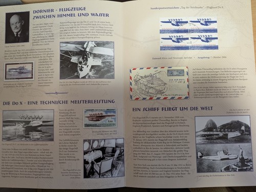 Sonderpostwertzeichen Tag der Briefmarke 2004 Flugboot DoX - Bild 2 von 3