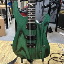 Electric Guitar Caparison Dellinger Ii Wood Grain Green Stain Mint Hard Tail