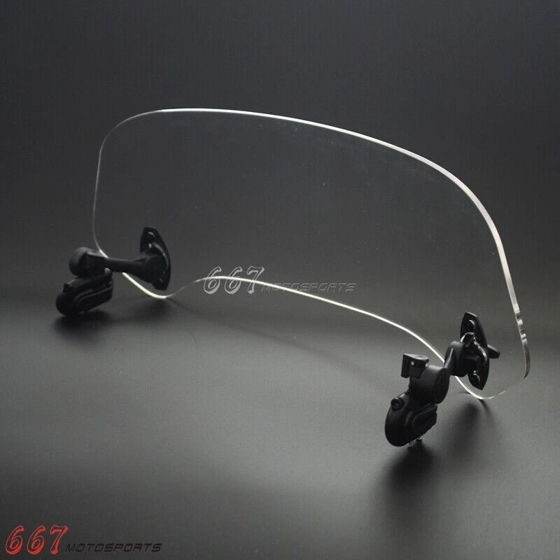 Windshield Extension Spoiler Air Deflector For BMW Honda Suzuki Yamaha Kawasaki - Image 3 of 4