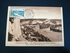 France Premier Day FDC Yvert 977 Castle Gaillard 8F the Andelys 1954