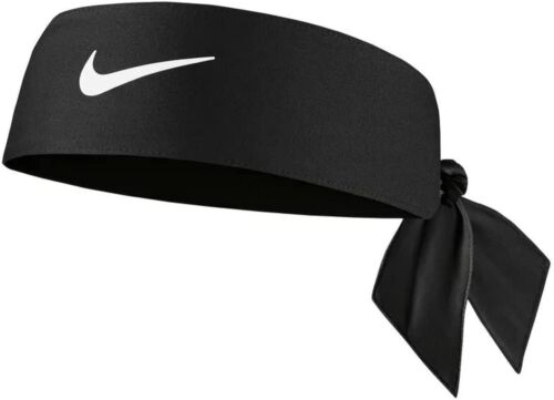 Nike Unisex Women's Men's Dri-Fit Dry Head Tie Headband OSFM - Black - Picture 1 of 3