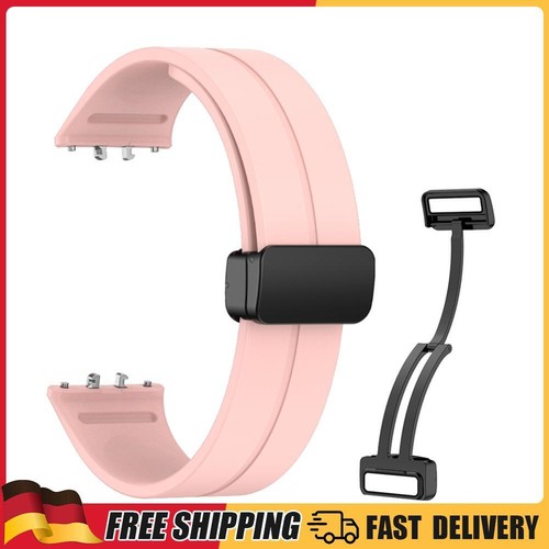 Silikonarmband mit magnetischer Faltschließe für Samsung Galaxy Fit 3 (Rosa)