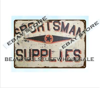sportsman supplies metal tin sign decorative wall pieces