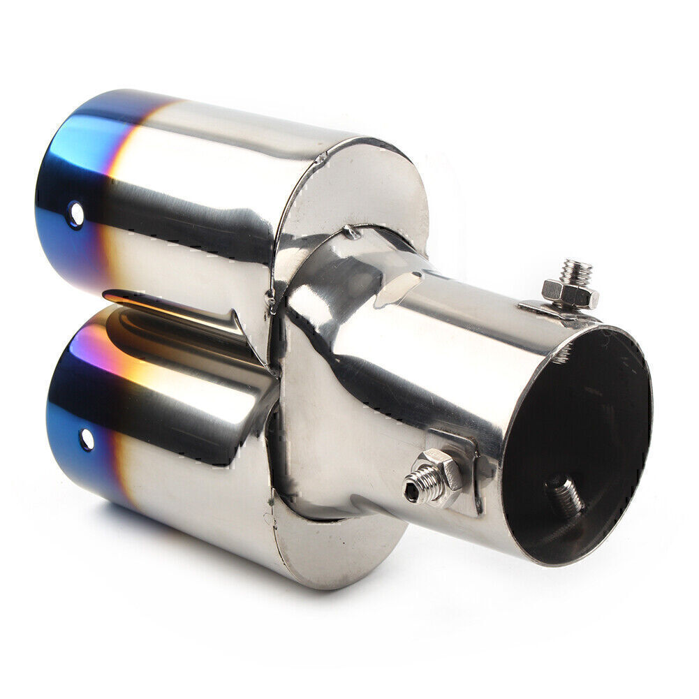 Oem Exhaust Replacement Blue Roasted Dual Exhaust Pipe Tip – Stainless Steel Muffler Tail For Car/SUV, 6.24cm Diameter, OXILAM Exhaust Pipe Tip Dual - Foto 12