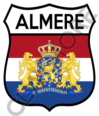 ALMERE HOLLAND NETHERLANDS car sticker camper van Motorcycle truck
