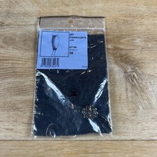 Authentic Chanel CC Logo Enameled Button W Fabric Swatch Black Metallic