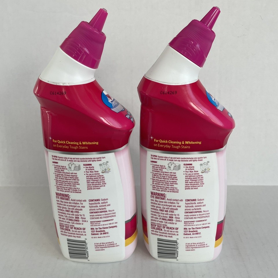 2X Clorox Precision Pour BLEACH GEL 24 oz Fresh Meadow Laundry Kitchen