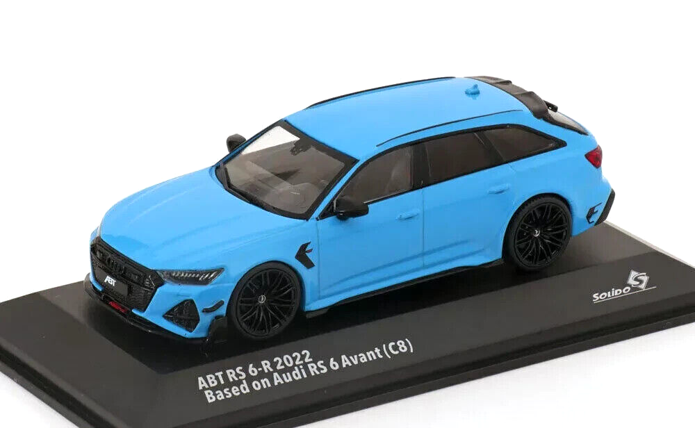 1/43 Audi RS6-R ABT SW Station Wagon 2022 Miami Blue Diecast by