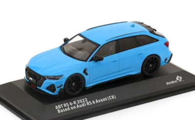 1/43 Audi RS6-R ABT SW Station Wagon 2022 Miami Blue Diecast by
