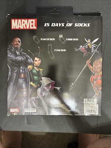 Kids - Marvel | 15 Days of Socks - Advent Style Kids Small Shoe Size 5.5 to 8.5 - Picture 8 of 19