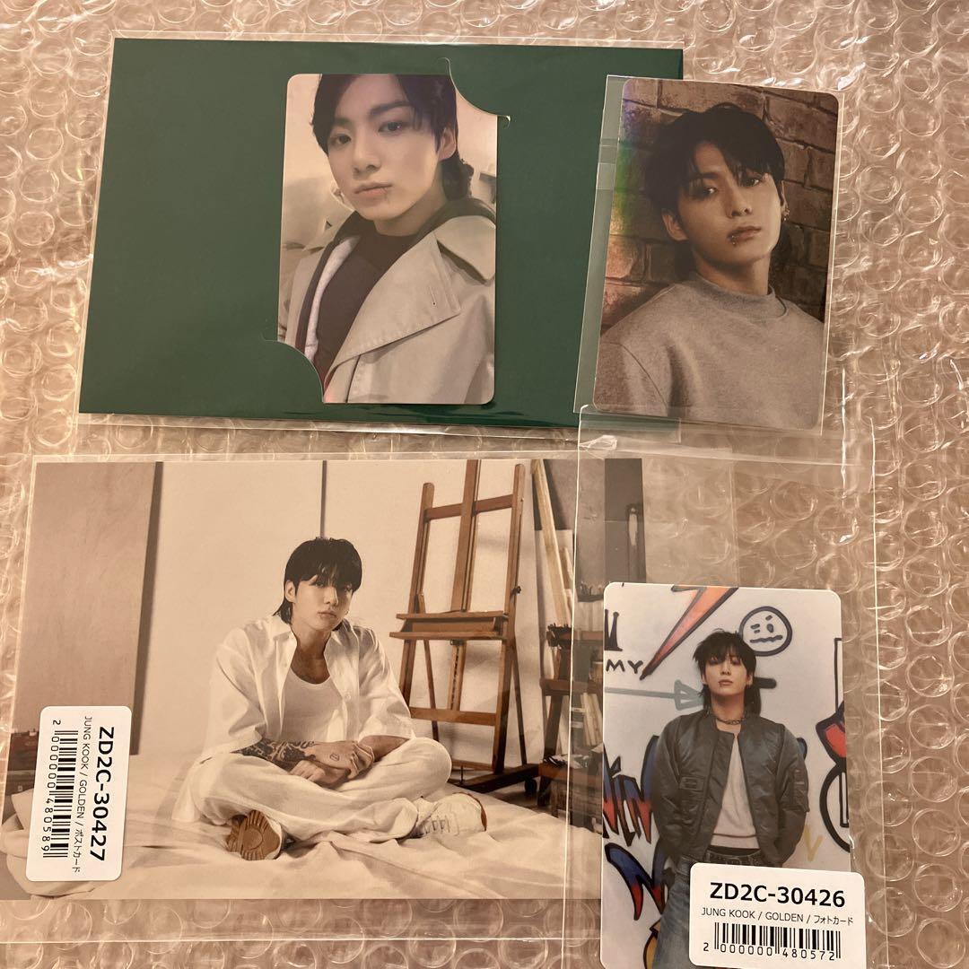 BTS golden グク JK 特典 トレカ JPFC JUNGKOOK pc BTS JUNGKOOK GOLDEN Japan FC JPFC / Univrsal music Lucky