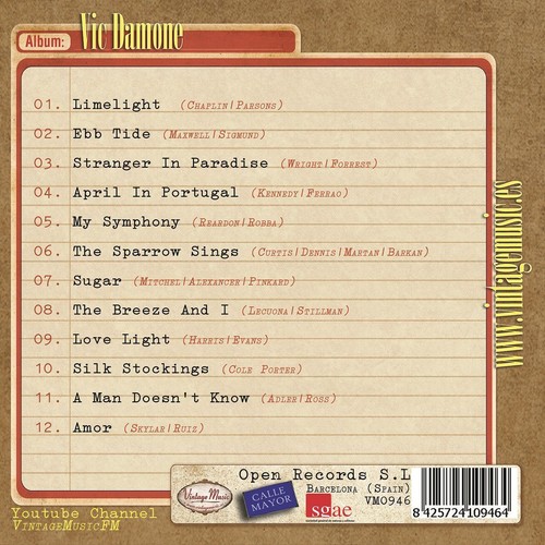 VIC DAMONE CD Vintage Vocal Jazz / Limelight , Ebb Tide , Stranger In Paradise eBay