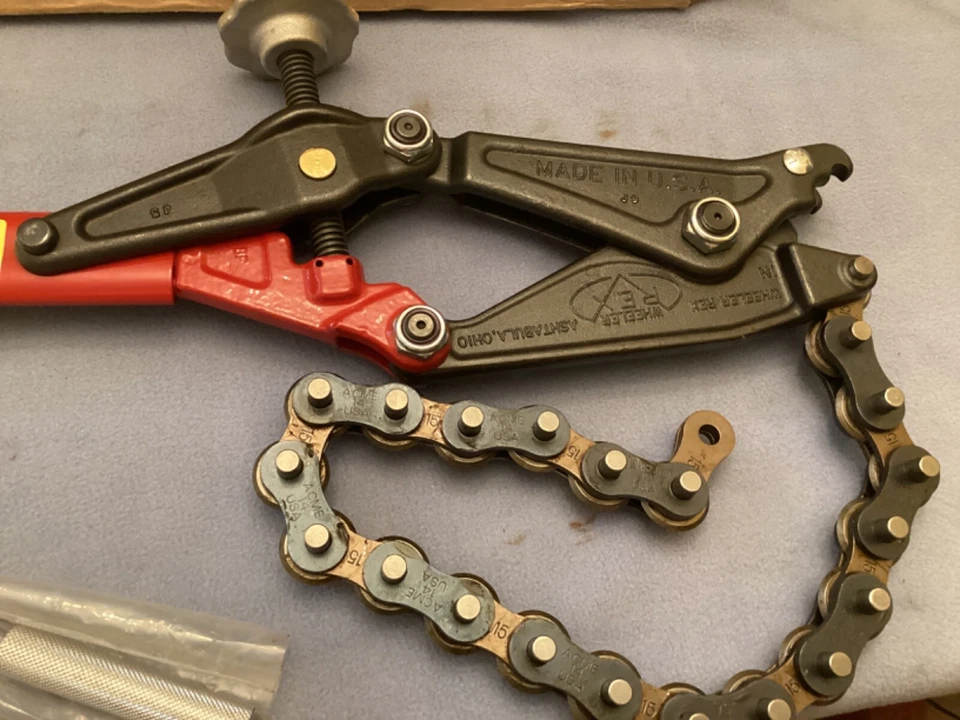 WHEELER REX 4906 RATCHET CHAIN PIPE CUTTER 4” - 6” CAPACITY - Image 2 of 4