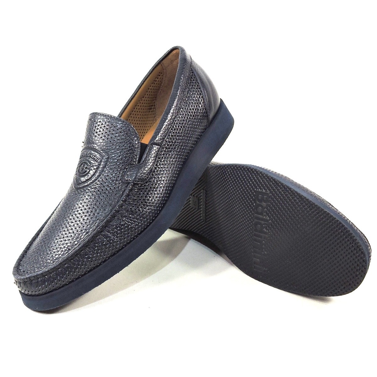 BALDININI ?? MEN\'S BLUE SOFT LEATHER COMFORT LOAFERS BALDININI ?? MEN main image 2