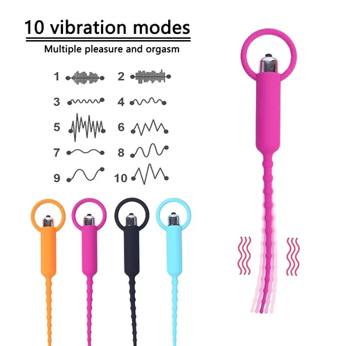 Barella elettrica silicone e-stim asta suono uretrale plug pene dilatatore giocattoli - Foto 2 di 28