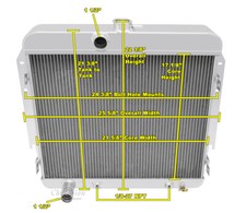 3 Row Advanced Champion Radiator For 1965 1966 Dodge Dart V8 Engine