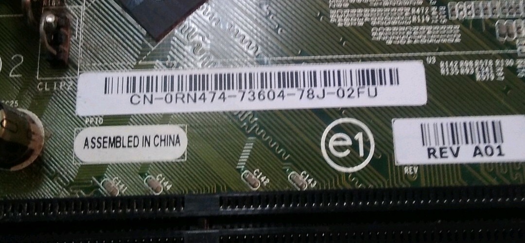 Dell 0RN474 Desktop Motherboard INTEL CPU SLA9X | eBay