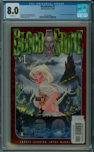 Bloodstone #1 CGC 8.0 white pages Marvel comics 1st Elsa Bloodstone 4175229007