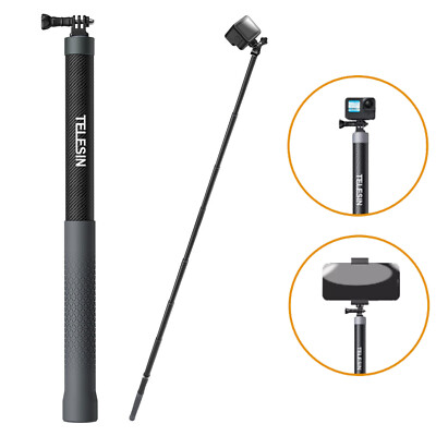 Carbon Fiber 3m Invisible Selfie Stick For GoPro Hero 12 11 10 DJI  Extendable UK