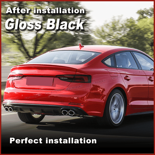 Glanz Schwarz Heckdiffusor Heckansatz Spoiler Schürze Für AUDI A5 S-Line 2017-19 - Picture 3 of 11