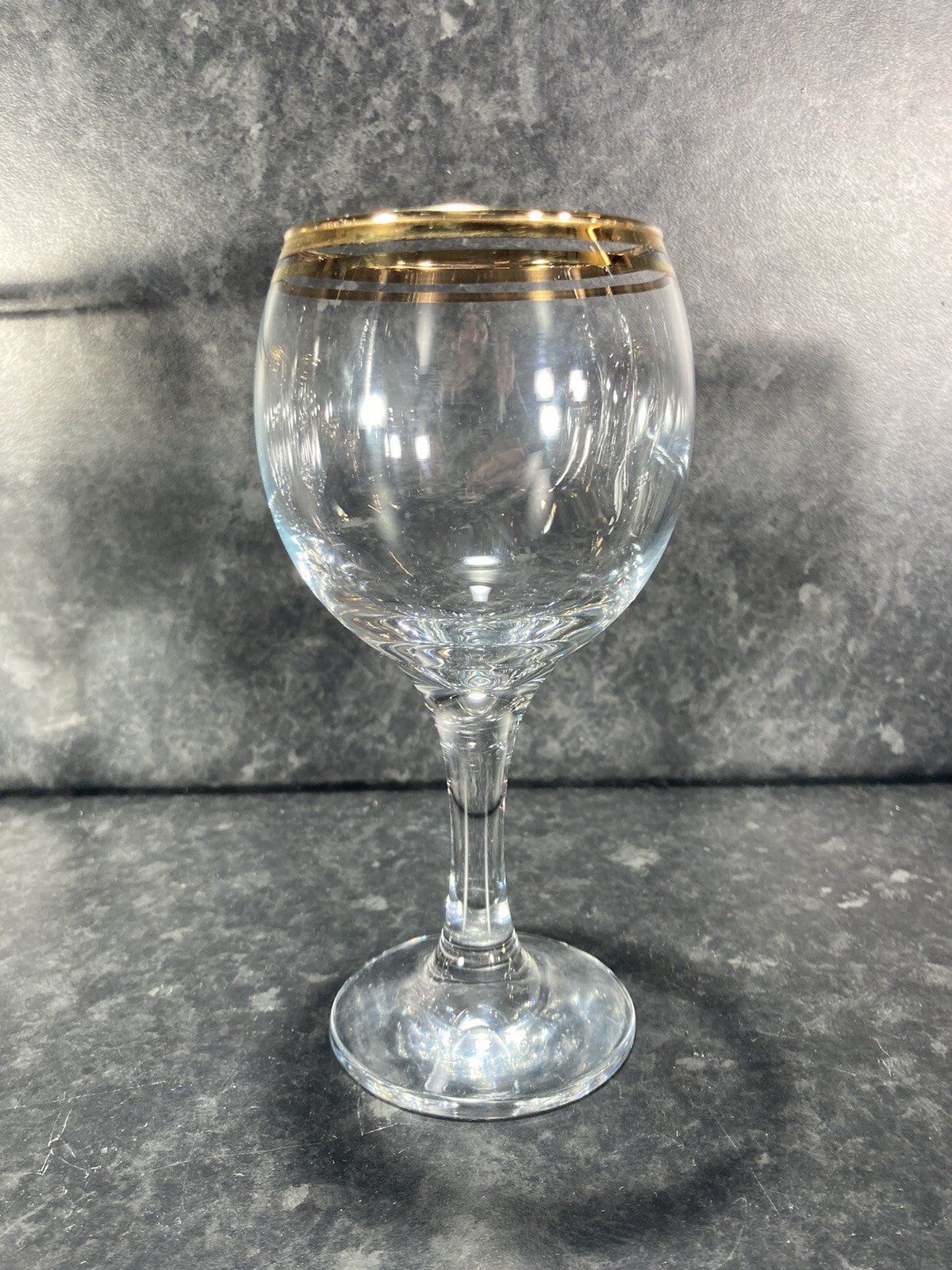 Set Of Four Vintage Gilt Rimmed Wine Glasses . eBay