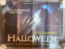 HALLOWEEN (1978) original rare UK quad cinema movie film poster John Carpenter