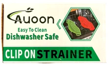 AUOON Clip On Strainer for All Pots, Pans and Bowls - Pasta Strainer - DW Safe
