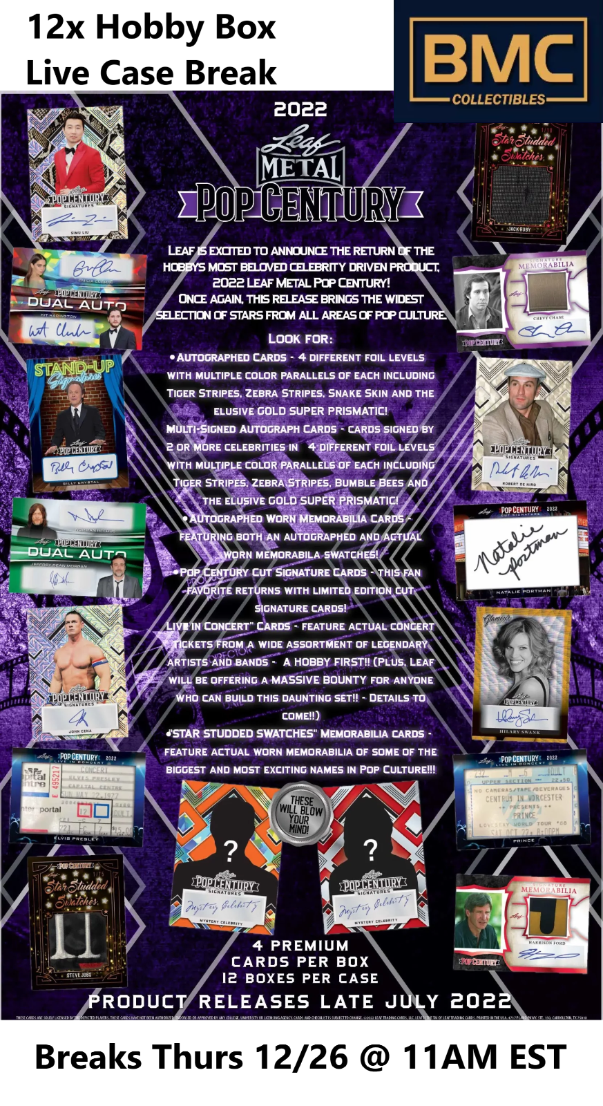 Black Sabbath 2022 Leaf Metal Pop Century 1x Case Break #1