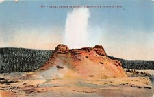Castle Geyser Eruption Yellowstone Park Wyoming Early 1900s Vtg Postcard Z7
