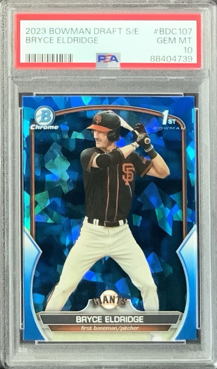 Bryce Eldridge, 2023 Bowman Draft Chrome Sapphire #BDC-107, PSA 10 - GEM MINT