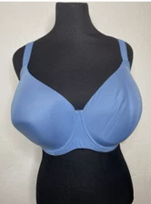 Bare Women's Eva T-Shirt Bra Solid Elemental Blue 40DDD NEW $75