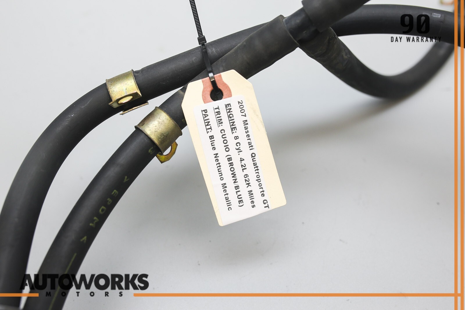 03-08 Maserati Quattroporte M139 Head Lamp Headlight Washer Nozzle Hose Pipe OEM
