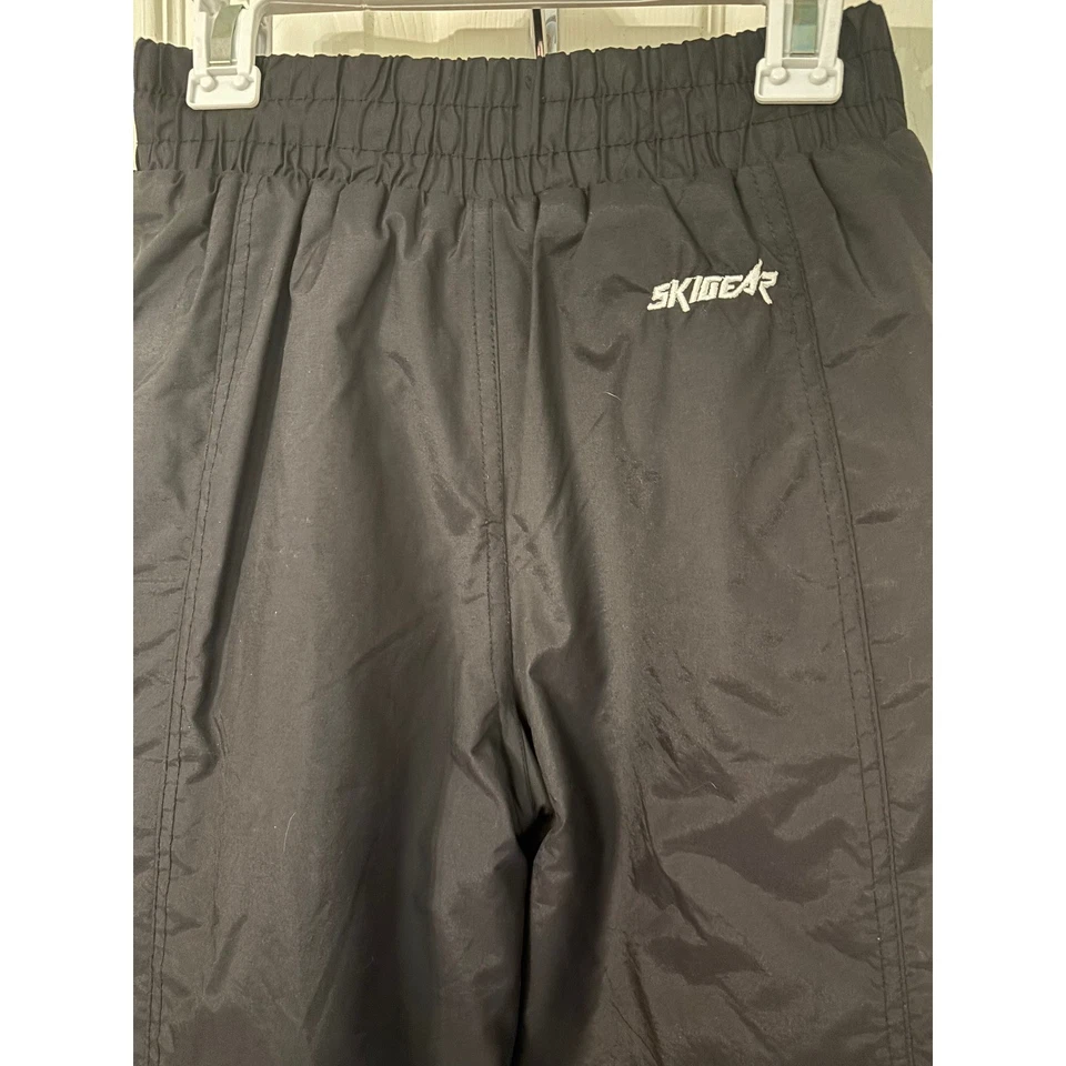 Equipo de esquí negro pantalones de nieve niños esquí snowboard invierno acolchado juventud pequeño Foto 4 de 4