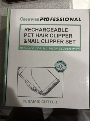Dog Clippers Low Noise Cat Clippers Rechargeable Dog Trimmer Cordless Pet Gro...