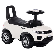 Porteur Enfant Véhicule à Pousser Blanc Bébé avec Klaxon Compteurs Factices et