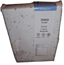 EISBÄREN UND STERNE WENDE KING SIZE BETTWÄSCHESET BETTWÄSCHE SET NEU