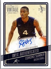 2021-22 Onyx Vintage #VAES Edmond Sumner Blue Signatures