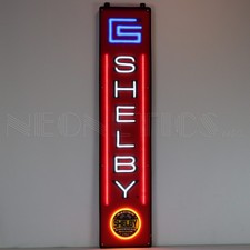 Shelby LED Neon sign Mustang Cobra Jet Super Snake Ac 427 wall lamp Steel Case