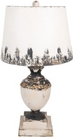 Clayre & Eef 6LMC0110 Tischlampe Beige Ø32X60Cm Antik Vintage E27 Eisen